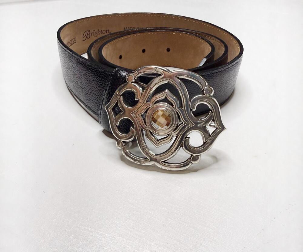 BRIGHTON Ornate Black Belt